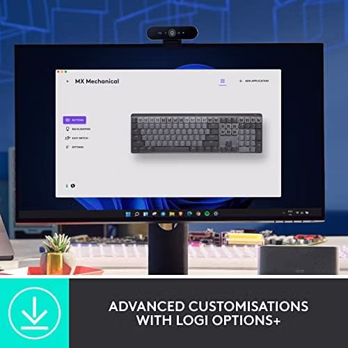 Logitech MX Mechanical Wireless Illuminated Keyboard Tactile - Graphite — view 4
