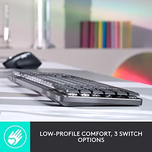 Logitech MX Mechanical Wireless Illuminated Keyboard Tactile - Graphite — view 7