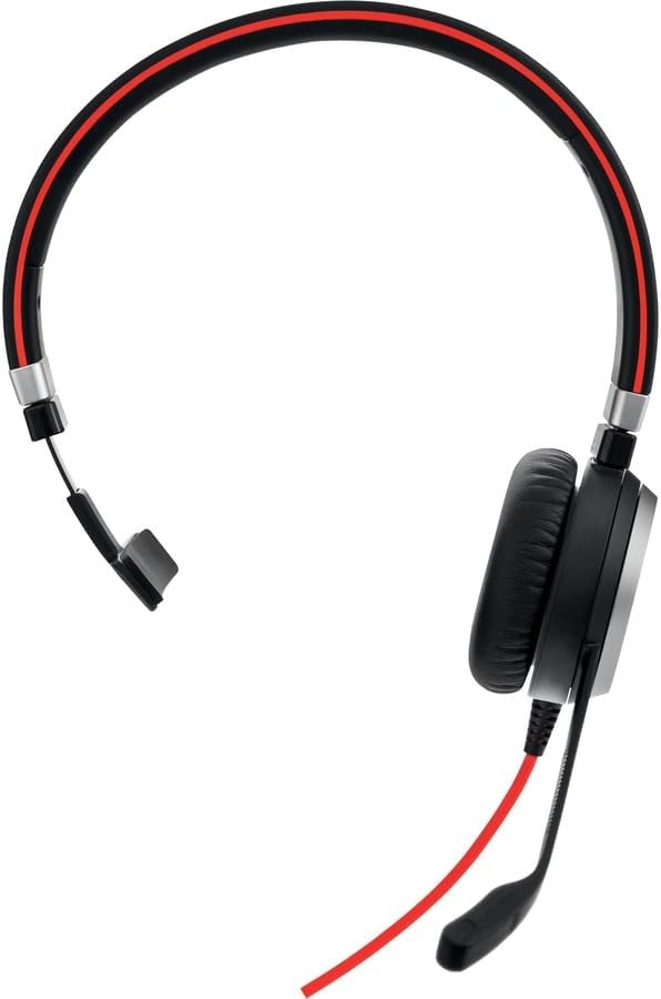 Jabra Evolve 40 UC Professional Wired Headset, Mono – Telephone Headset for Greater Productivity, Superior Sound for Calls and Music, 3.5mm Jack/USB Connection, All-Day Comfort Design, UC Optimized