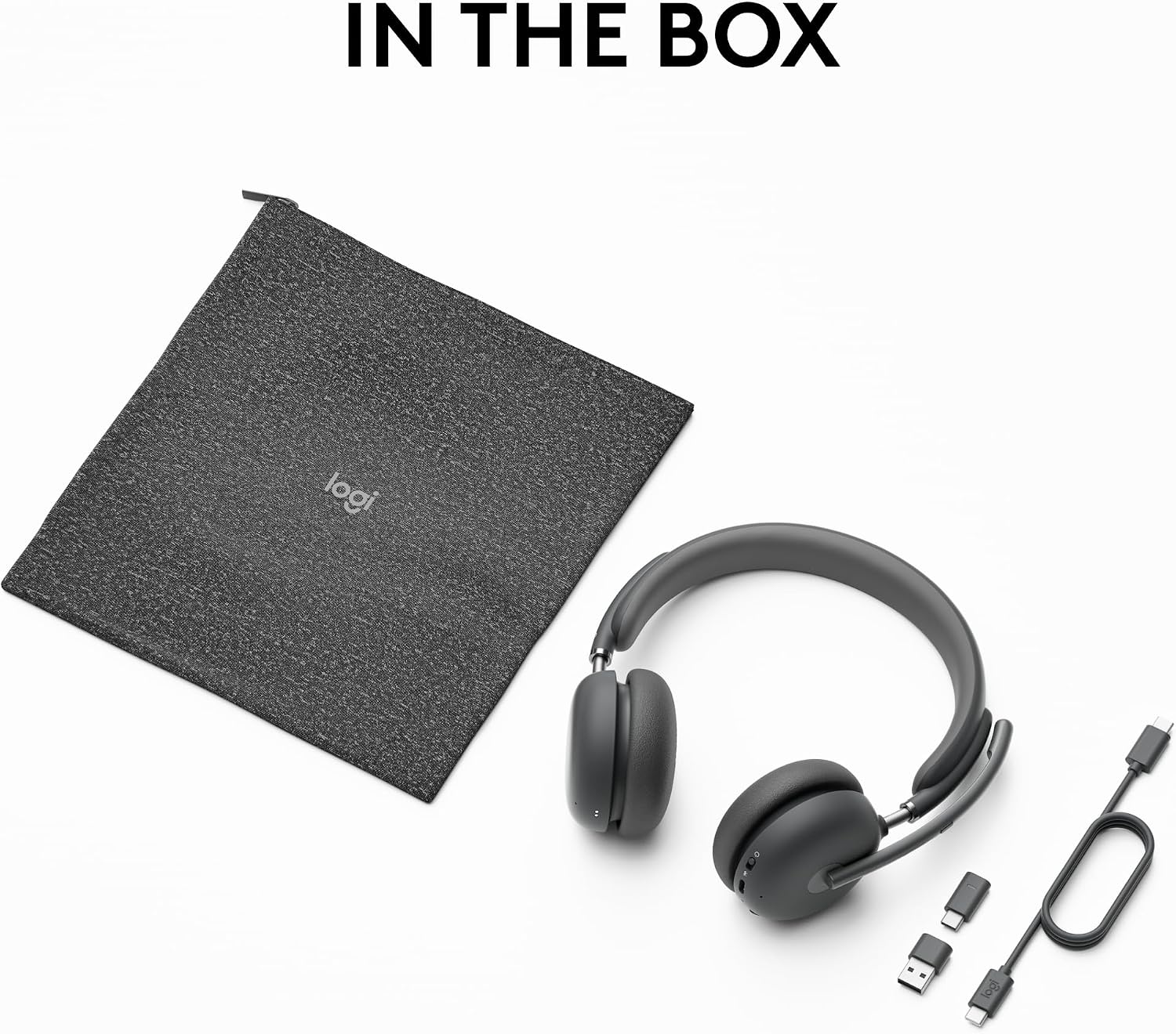 Logitech Zone 950 Premium Noise Canceling Headset Hybrid ANC - Graphite — view 3