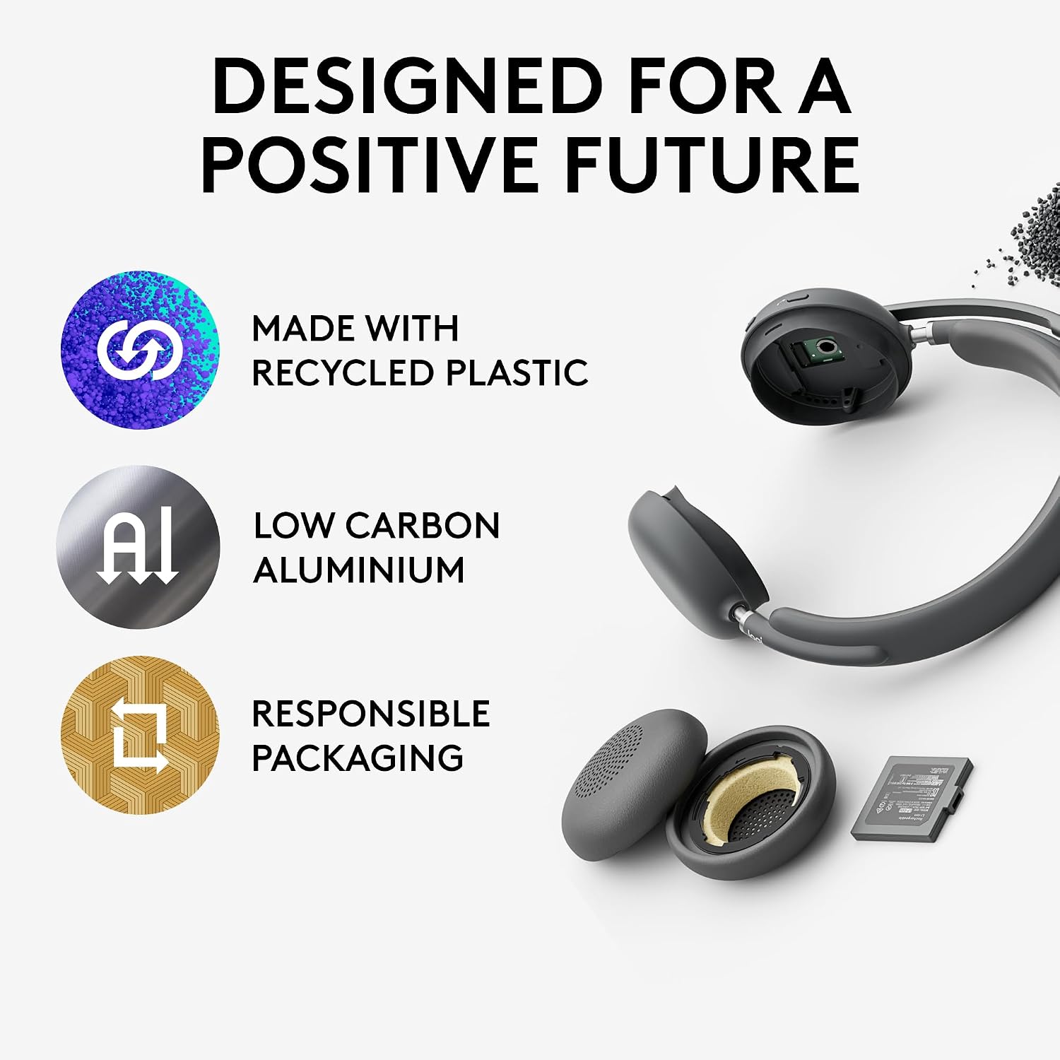 Logitech Zone 950 Premium Noise Canceling Headset Hybrid ANC - Graphite — view 5