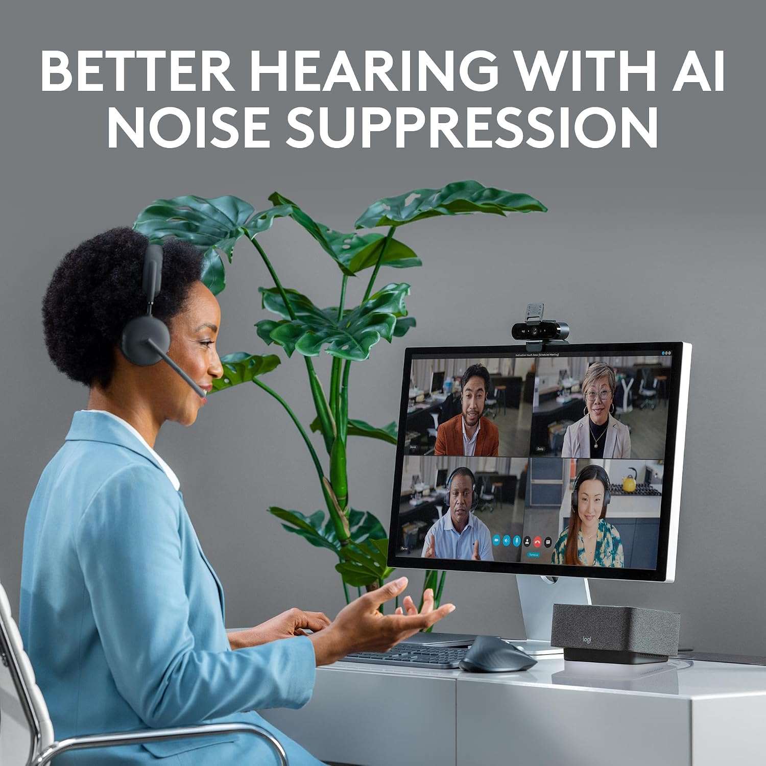 Logitech Zone 950 Premium Noise Canceling Headset Hybrid ANC - Graphite — view 7