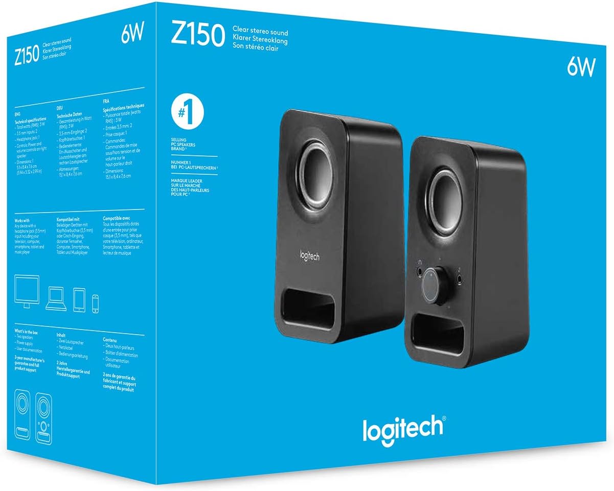 Logitech Multimedia Speakers Z150 with Stereo Sound for Multiple Devices, Black — view 3
