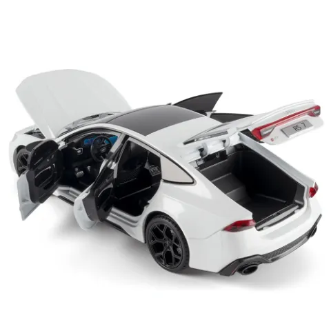 Audi RS7 1/24 Scale Diecast Model Car Metal Alloy Vehicle — Black — view 6