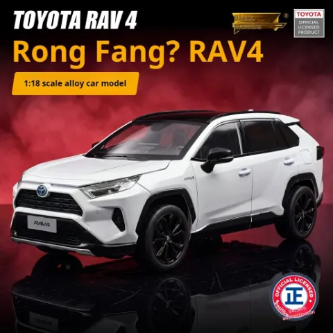 Toyota Rav4 2023 Diecast Model Car 1:18 Scale — Black — view 4
