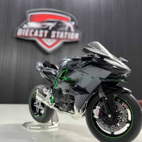 Kawasaki Ninja H2R 1:9 Big Scale Diecast Model Motorcycle — view 4