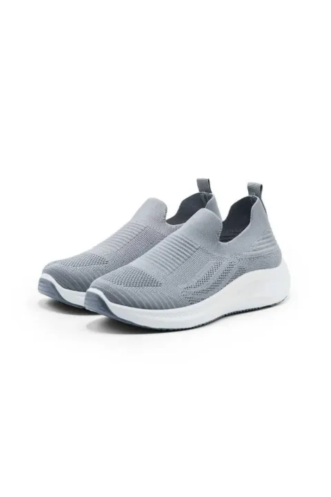 Grey Slip-On Walking Sneakers For Men Size 40-45 — 40 — view 3