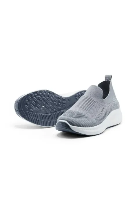 Grey Slip-On Walking Sneakers For Men Size 40-45 — 40 — view 4