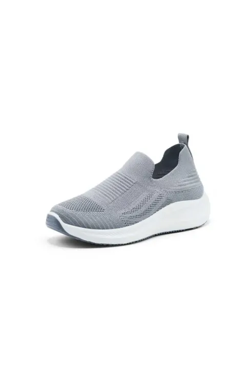 Grey Slip-On Walking Sneakers For Men Size 40-45 — 40 — view 5