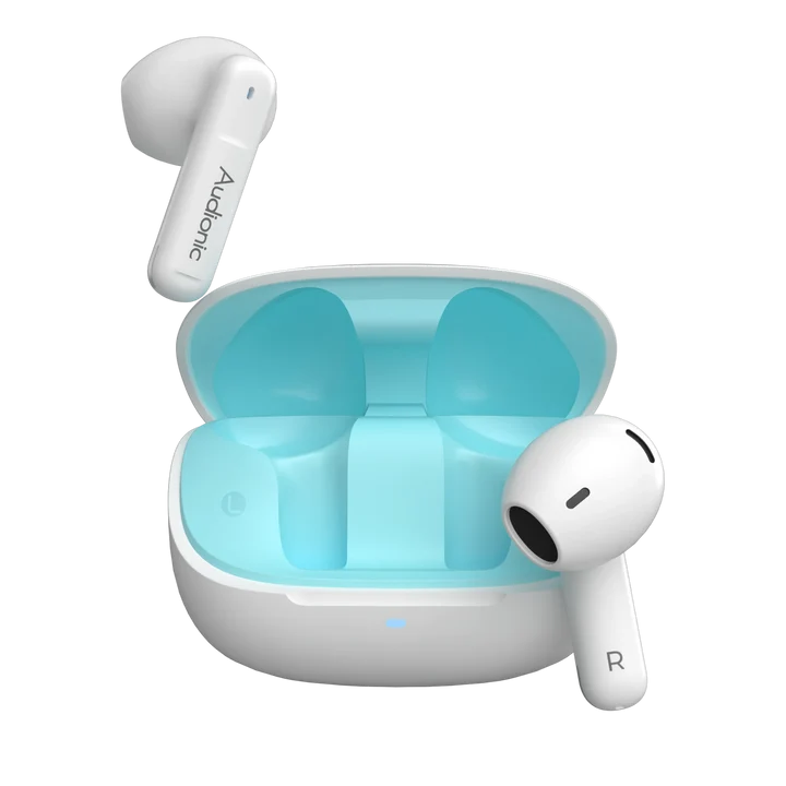Audionic Airbud 730 ENC Wireless Earbuds BT 5.4 — Color: White ice — view 2