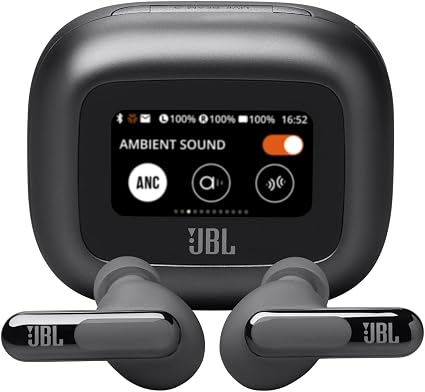 JBL Live Beam 3 True Wireless Noise-Cancelling Earbuds Black — Black