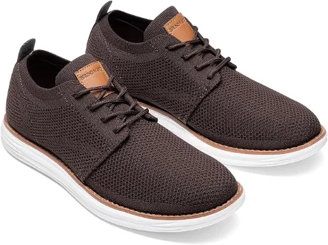Bruno Marc Men KnitFlex Breeze Casual Dress Sneakers Lightweight Knit Mesh Derby Shoes — Black, 7 — view 2