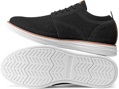 Bruno Marc Men KnitFlex Breeze Casual Dress Sneakers Breathable Mesh Lace-Up Derby Shoes