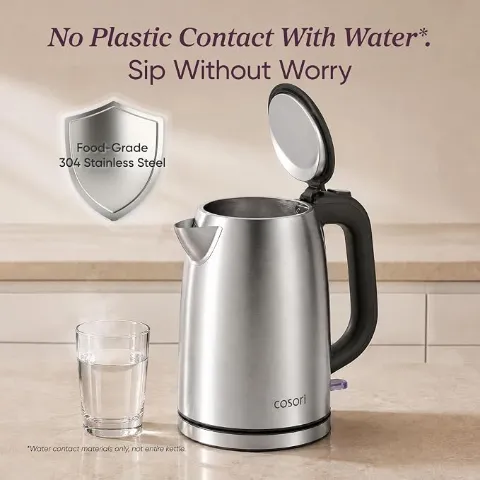 Cosori Stainless Steel Electric Kettle 1.7L 1500W Hot Water Boiler Tea Kettle — view 6