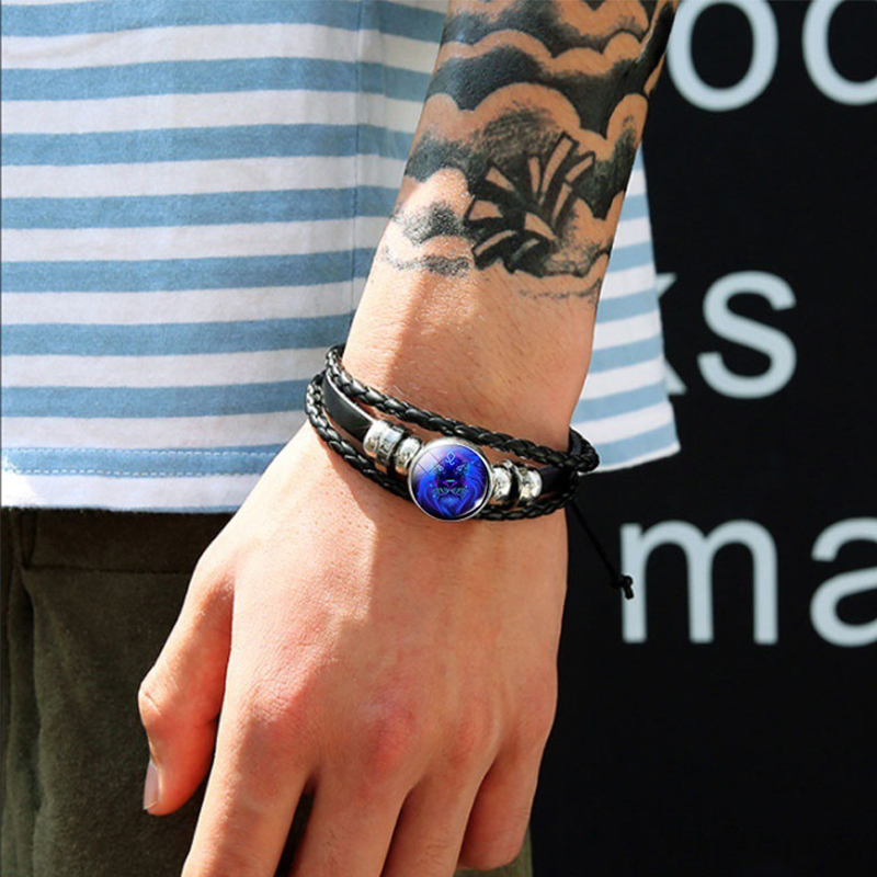 12 Zodiac Constellation Bracelet Luminous Braided Design Bracelet For Men Women Kids — view 4