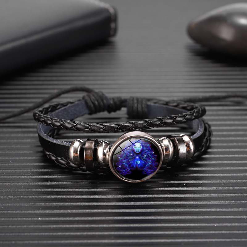 12 Zodiac Constellation Bracelet Luminous Braided Design Bracelet For Men Women Kids — view 8