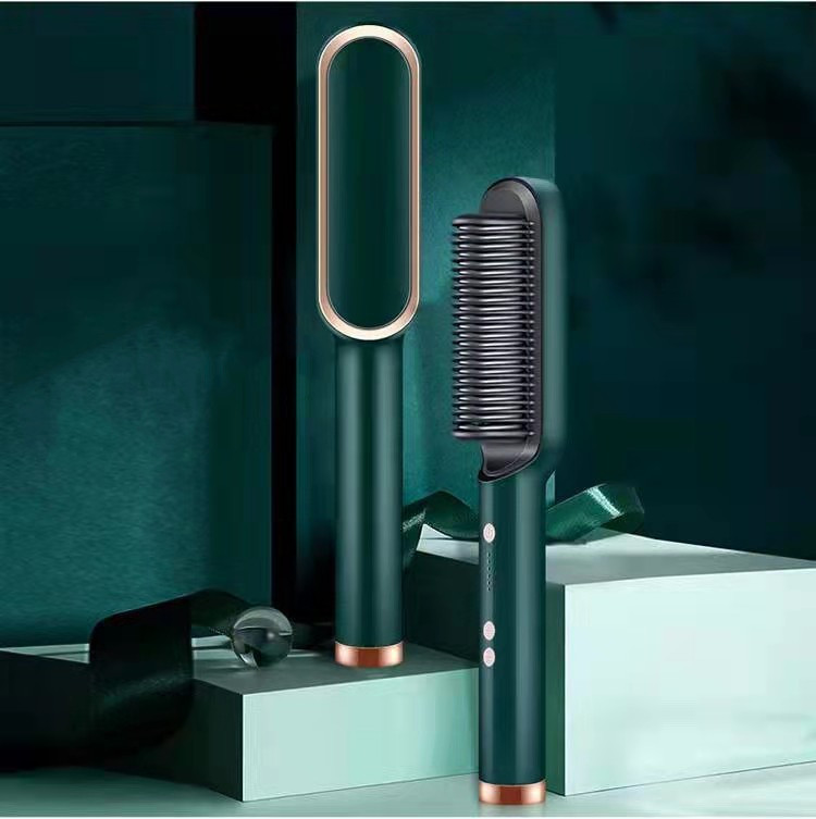 New 2 In 1 Hair Straightener Hot Comb Negative Ion Curling Tong Dual-purpose Electric Hair Brush — view 5
