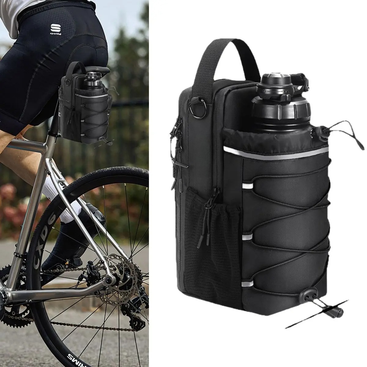 Fitness Magnetic Kettle Bag Crossbody Bag Magnetic Gym Bag For Men And Women Sling Bottle With Magnetic Attachment Water Bottle Holder — view 3