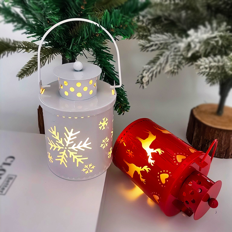 Christmas Candle Lights LED Small Lanterns Wind Lights Electronic Candles Nordic Style Creative Holiday Decoration Decorations — view 3