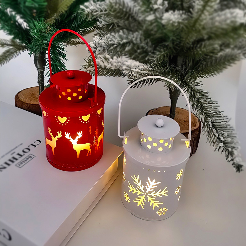 Christmas Candle Lights LED Small Lanterns Wind Lights Electronic Candles Nordic Style Creative Holiday Decoration Decorations — view 4