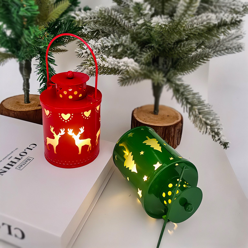 Christmas Candle Lights LED Small Lanterns Wind Lights Electronic Candles Nordic Style Creative Holiday Decoration Decorations — view 5