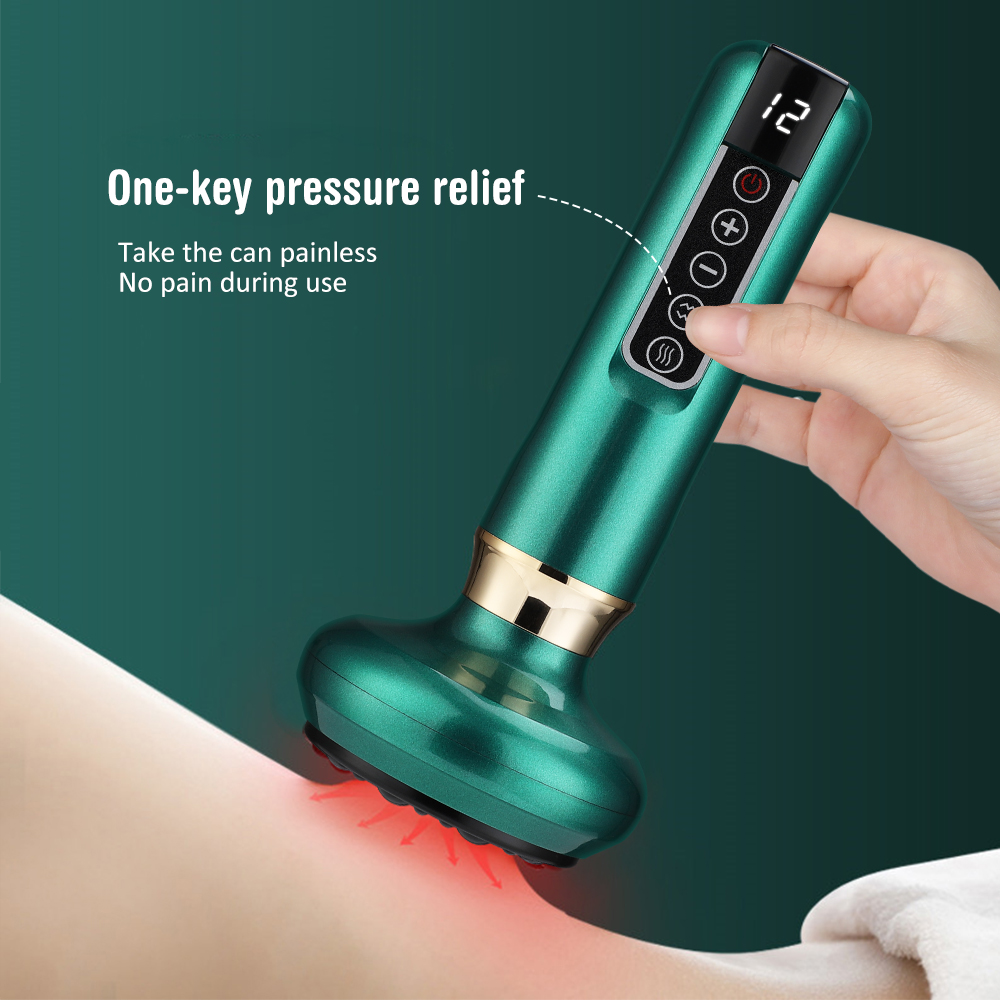 Electric Vacuum Cupping Massager For Body Anti-Cellulite Suction Cup Gua Sha Massage Body Cups Guasha Fat Burning Slimming Jars — view 2