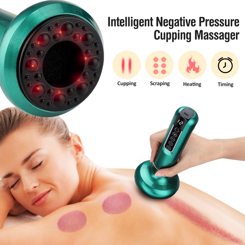 Electric Vacuum Cupping Massager For Body Anti-Cellulite Suction Cup Gua Sha Massage Body Cups Guasha Fat Burning Slimming Jars — view 3