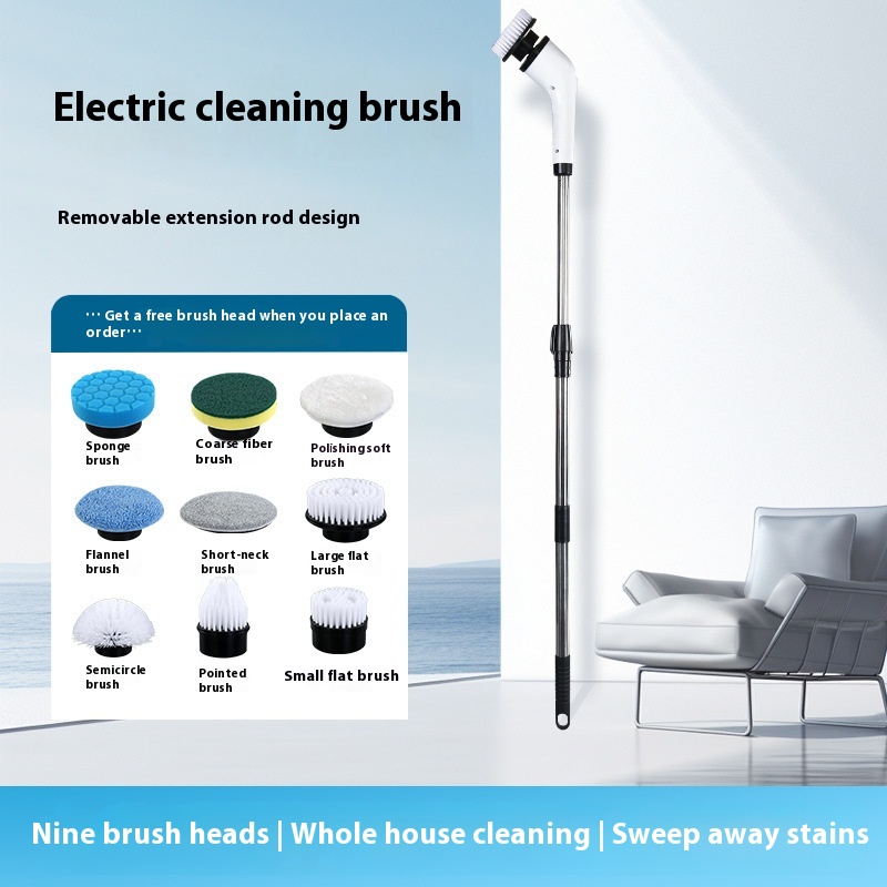 Electric Multifunction Cleaning Brush Scrubbing Brush Charging Waterproof — view 3
