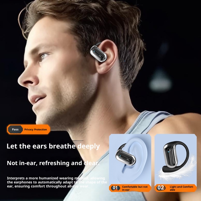 In-ear Noise-canceling Sports Ear-hook Bluetooth Earphones — view 3
