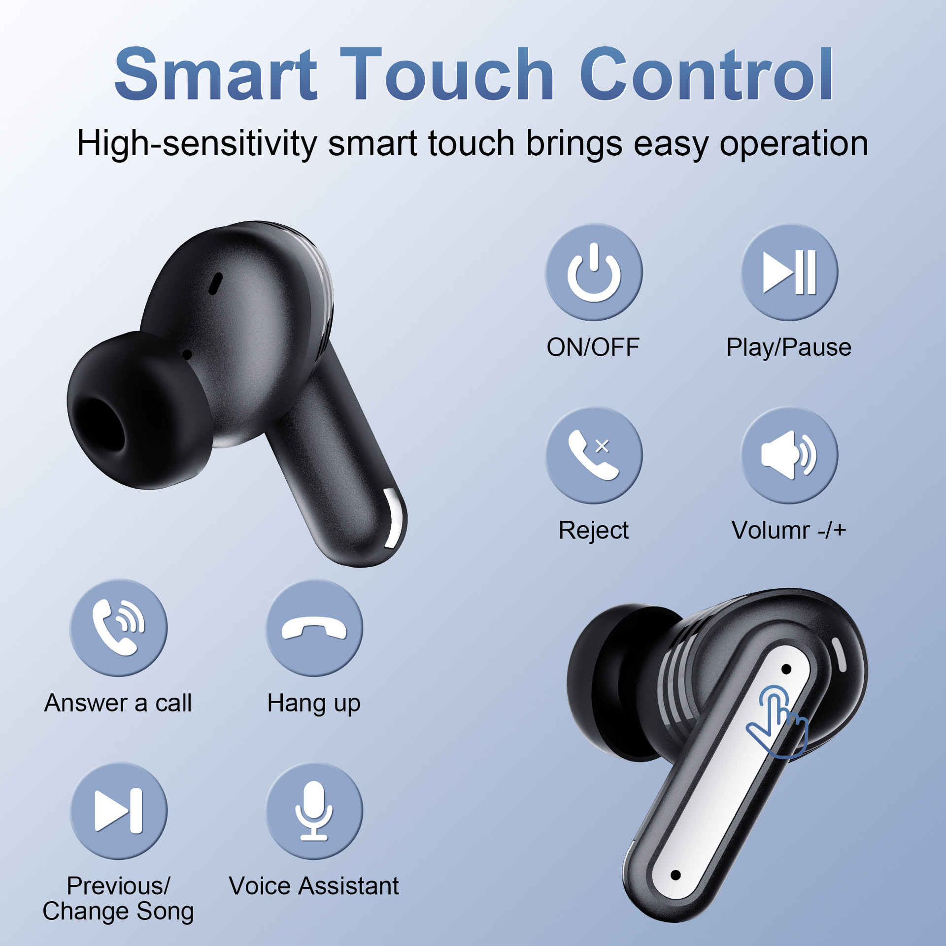 Bluetooth Earphones With Digital Noise Reduction And Ultra Long Battery Life — view 4