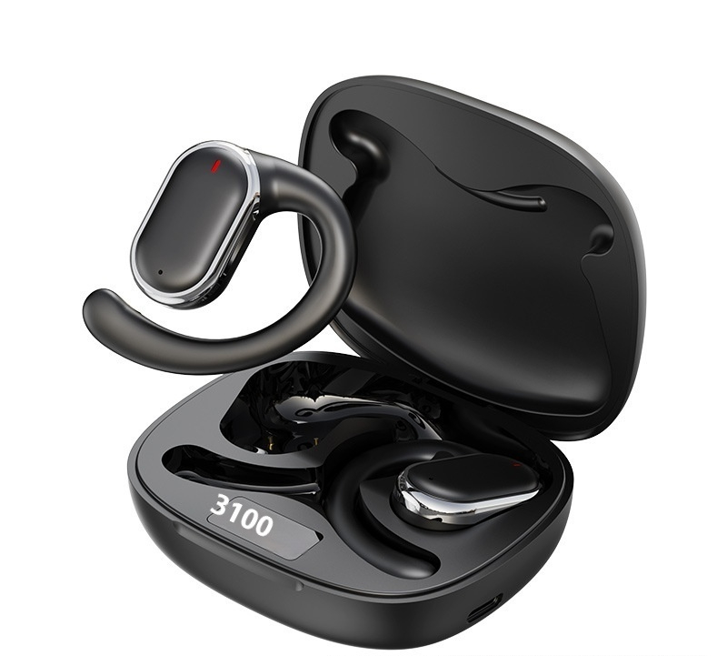 Hanging Ear Sports Bluetooth Earphones With Digital Display And Long Battery Life — view 2