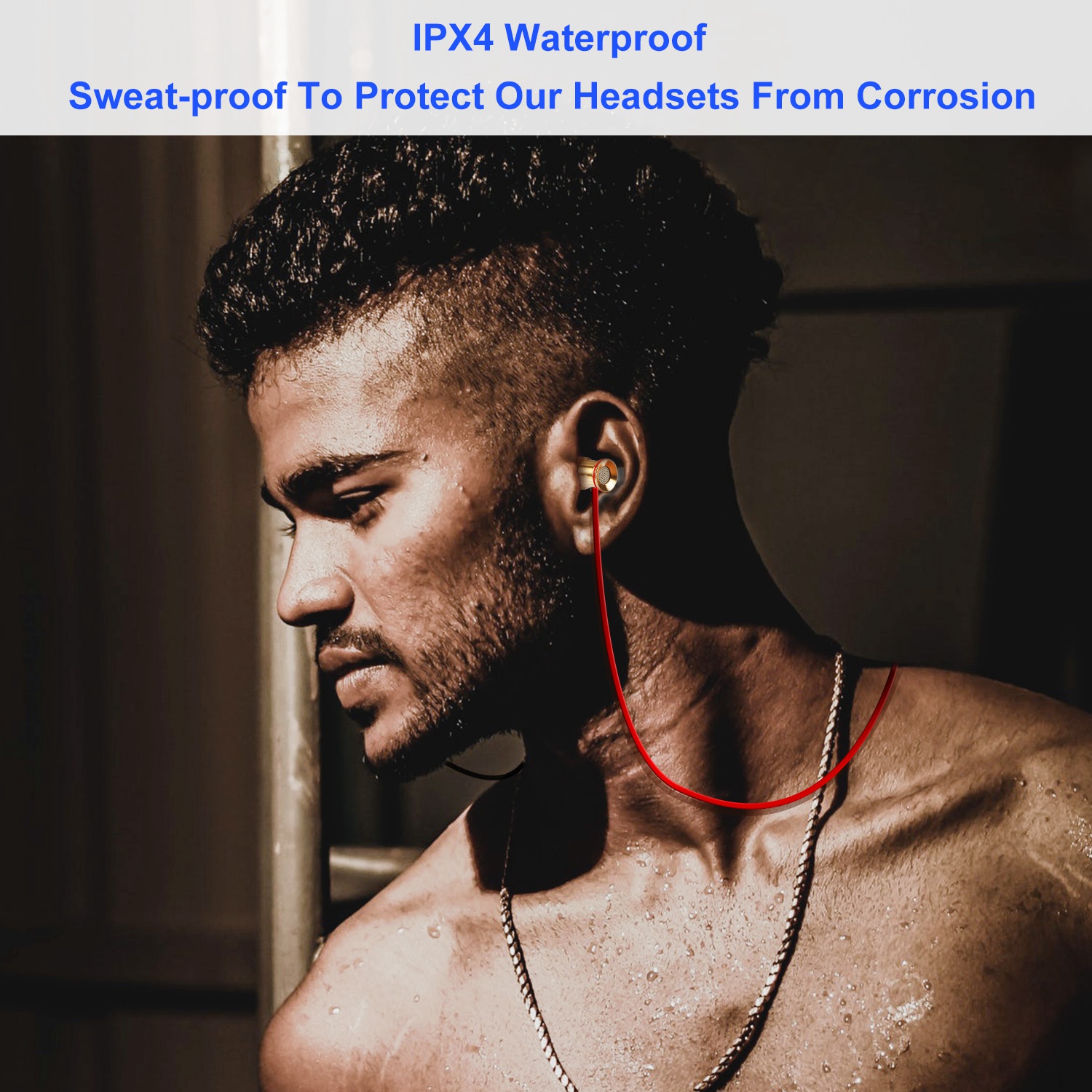 Sport Headsets Wireless V4.1 In-Ear Stereo Headphones Sweat-proof Running Earphones With Mic Hands-free — view 5