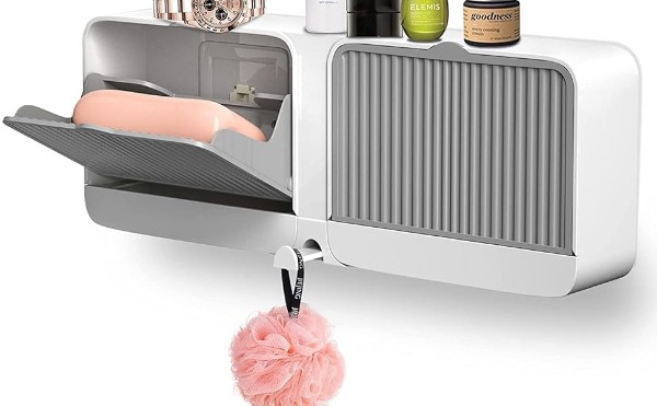 Double Bar Soap Dish with Drainage Boxxx, Premium Plastic Soap Holder, Soap Saver for Shower, Easy Cleaning, Dry,Extend Soap Life,No Drilling Soap Box are Simpleee, Beautiful and Practical 1 Pcs