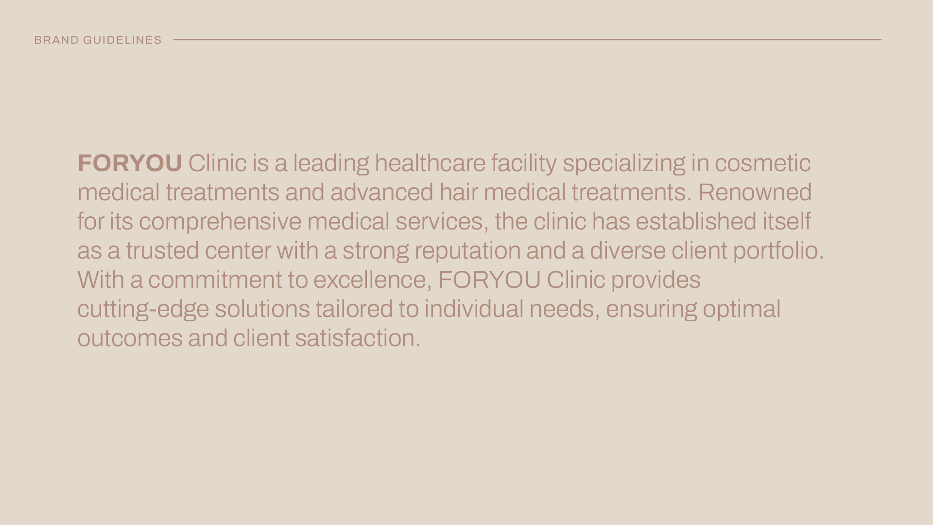 For You Clinic Branding Identity