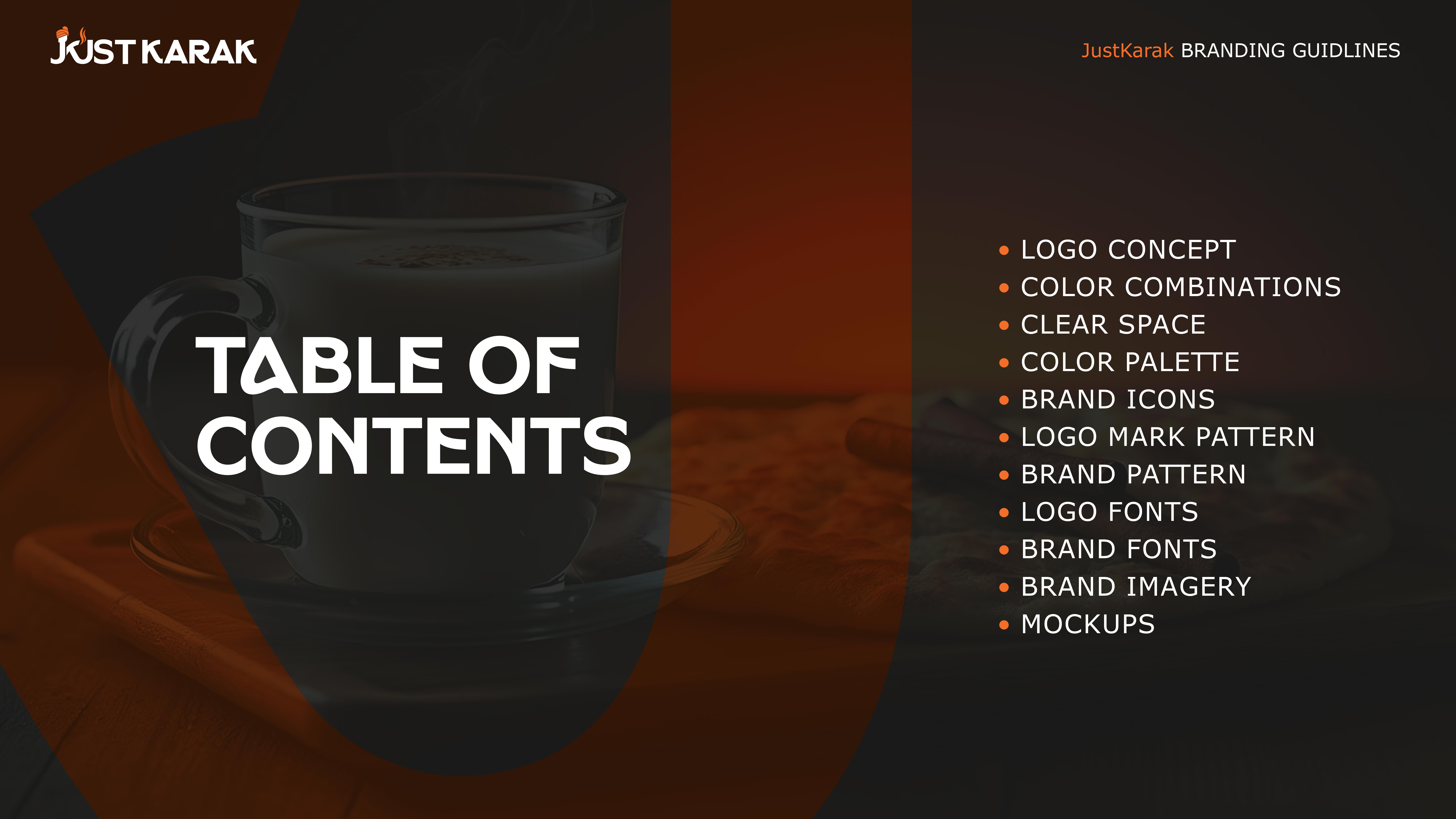 Just Karak Cafe Branding Identity