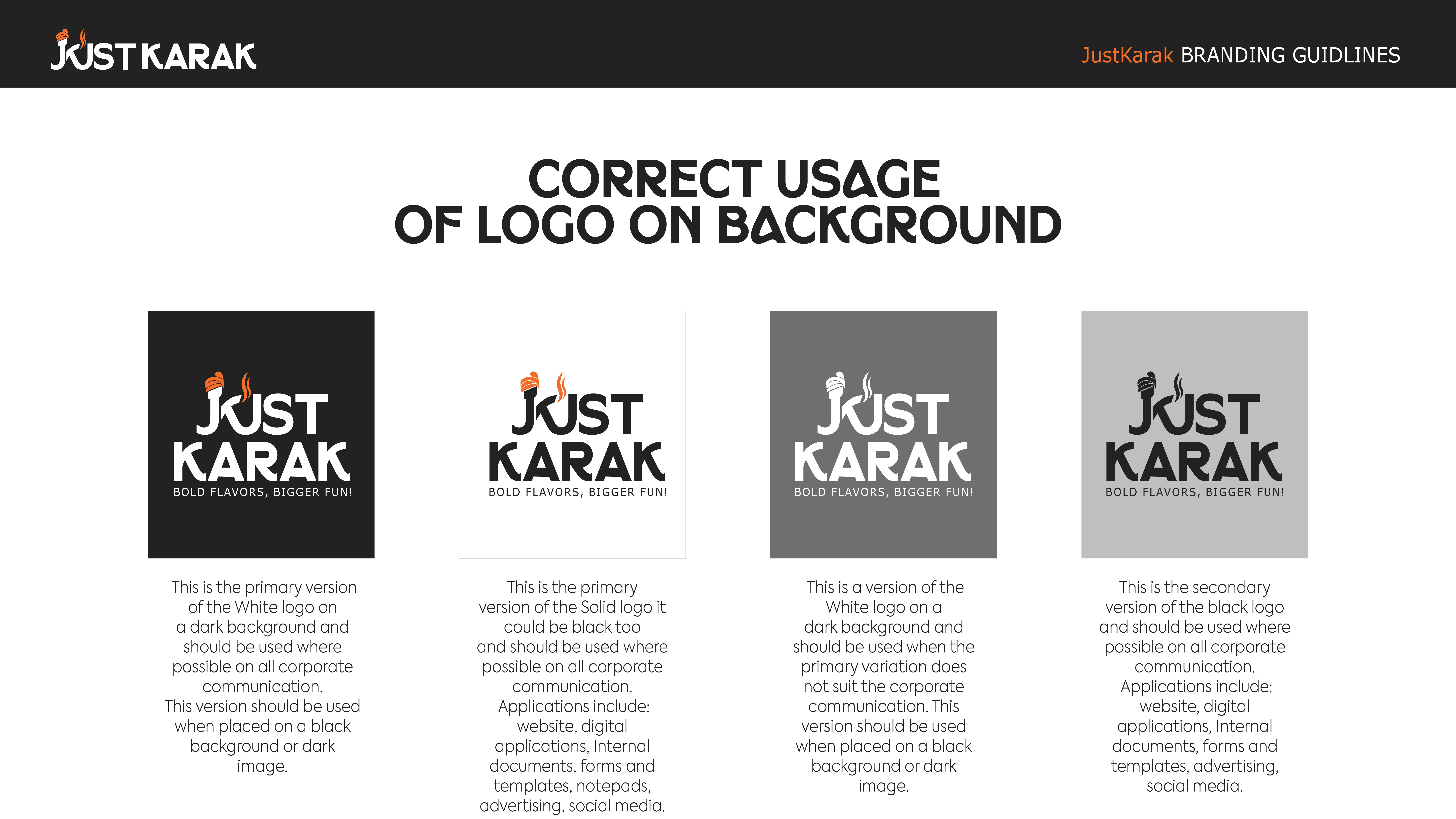 Just Karak Cafe Branding Identity