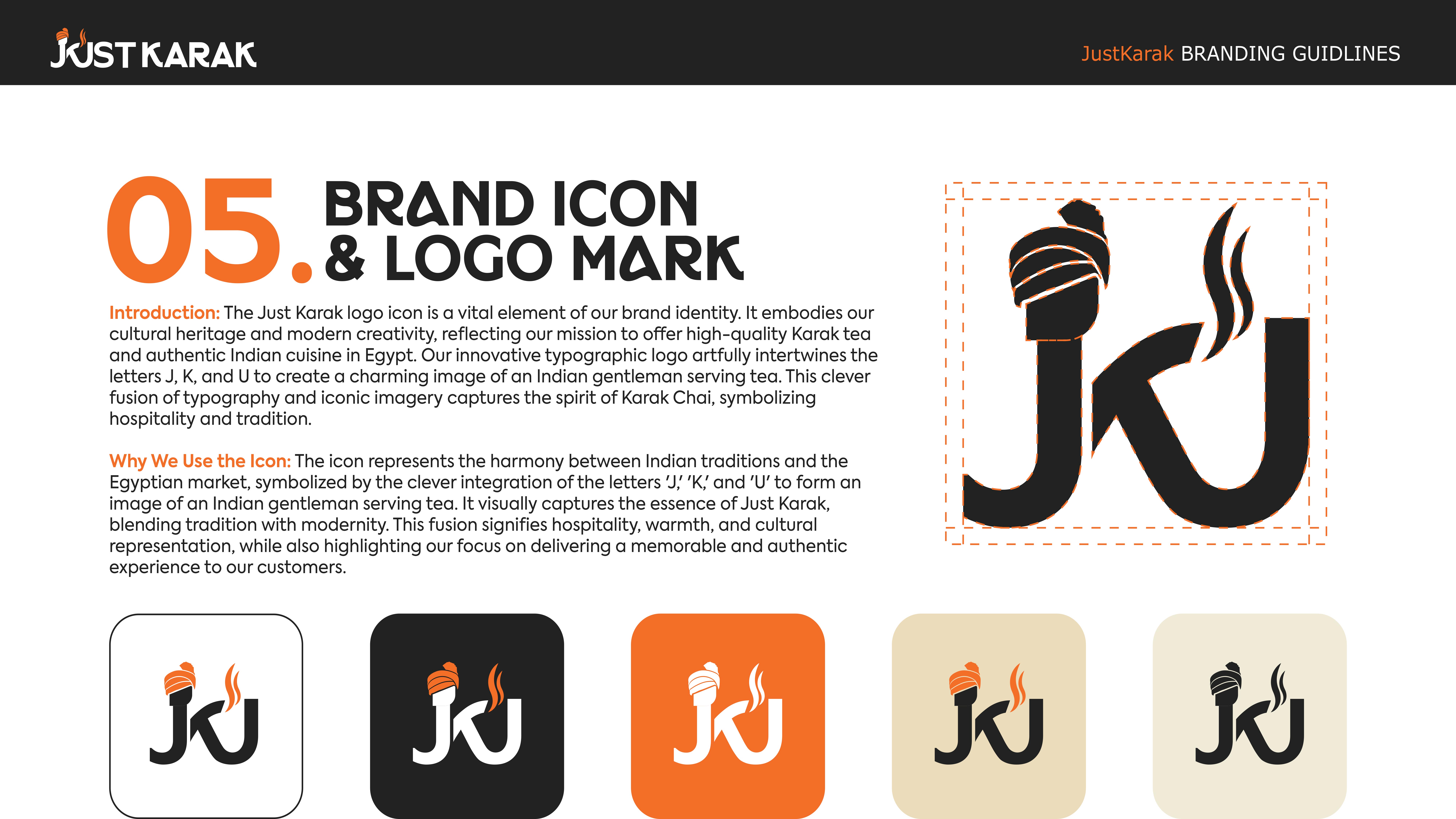 Just Karak Cafe Branding Identity