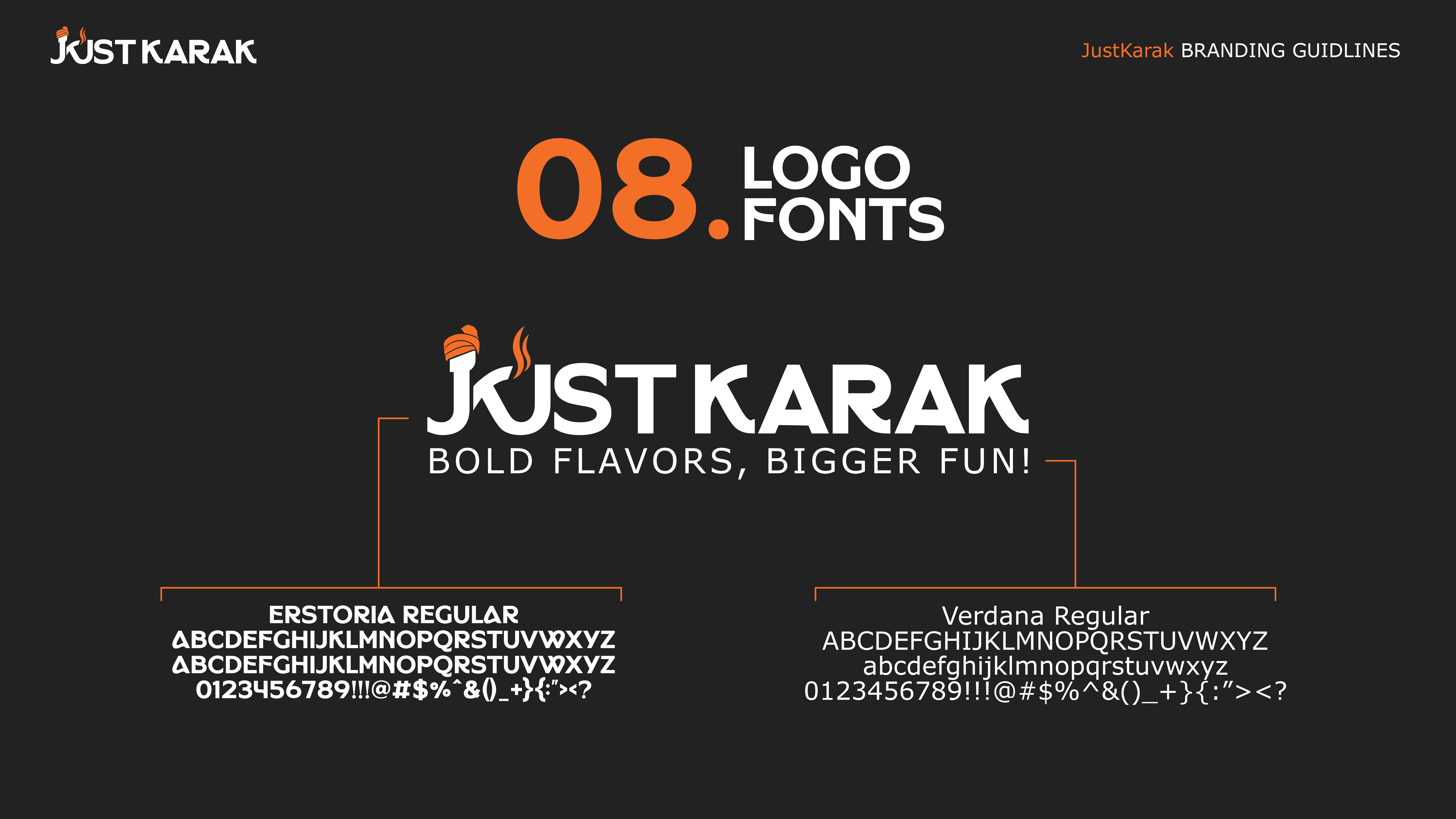 Just Karak Cafe Branding Identity
