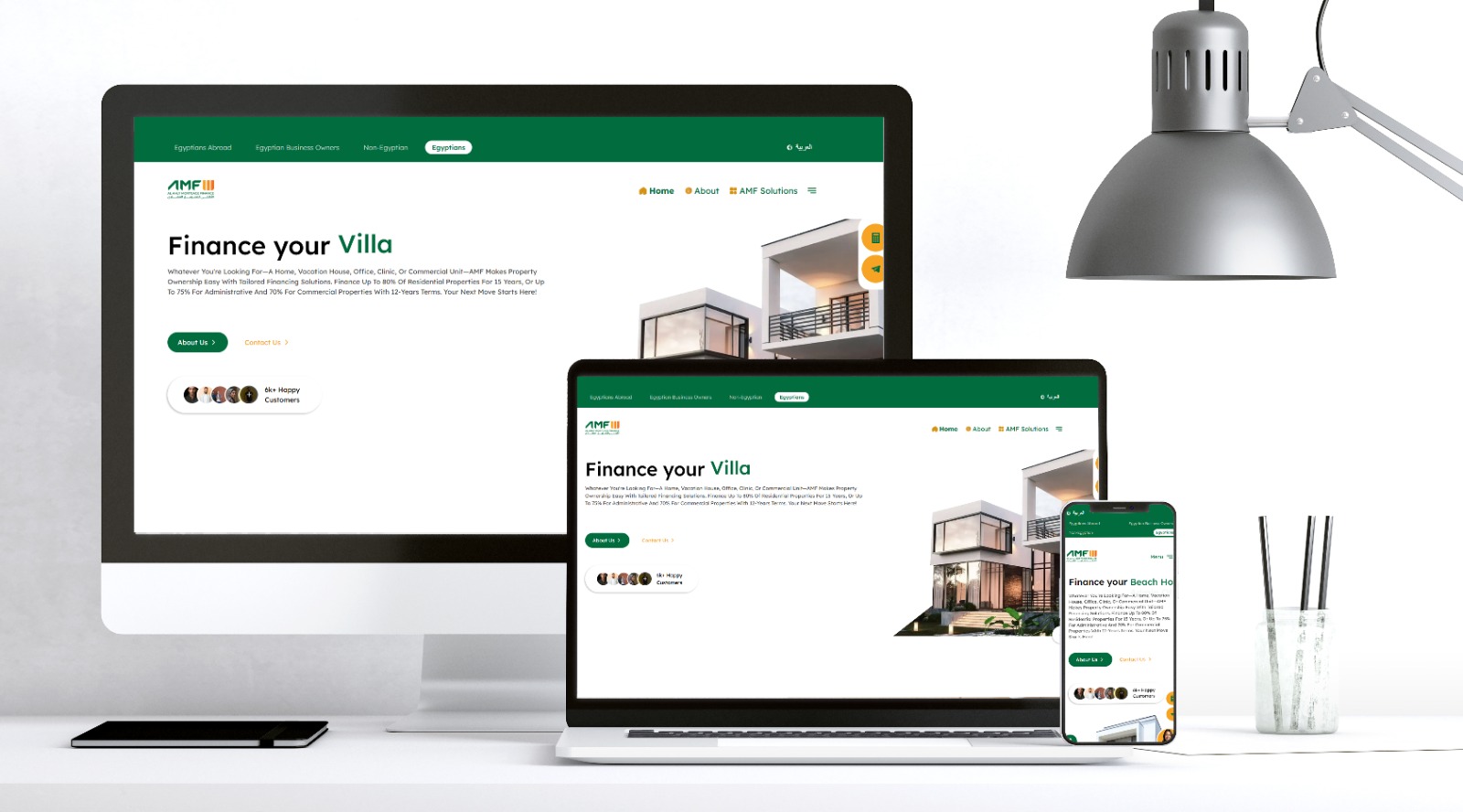 AMF UI UX design website