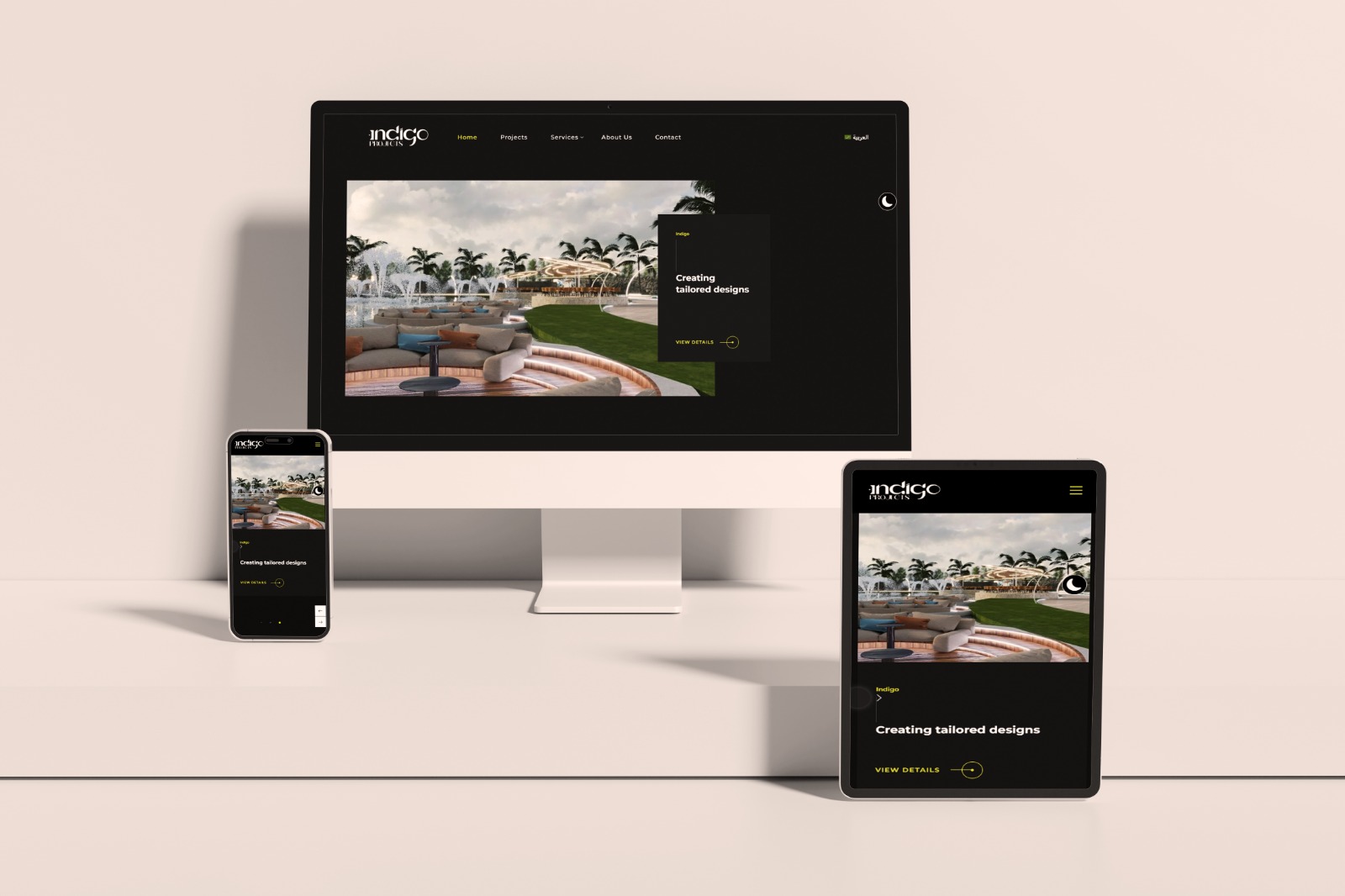 Indigo website development