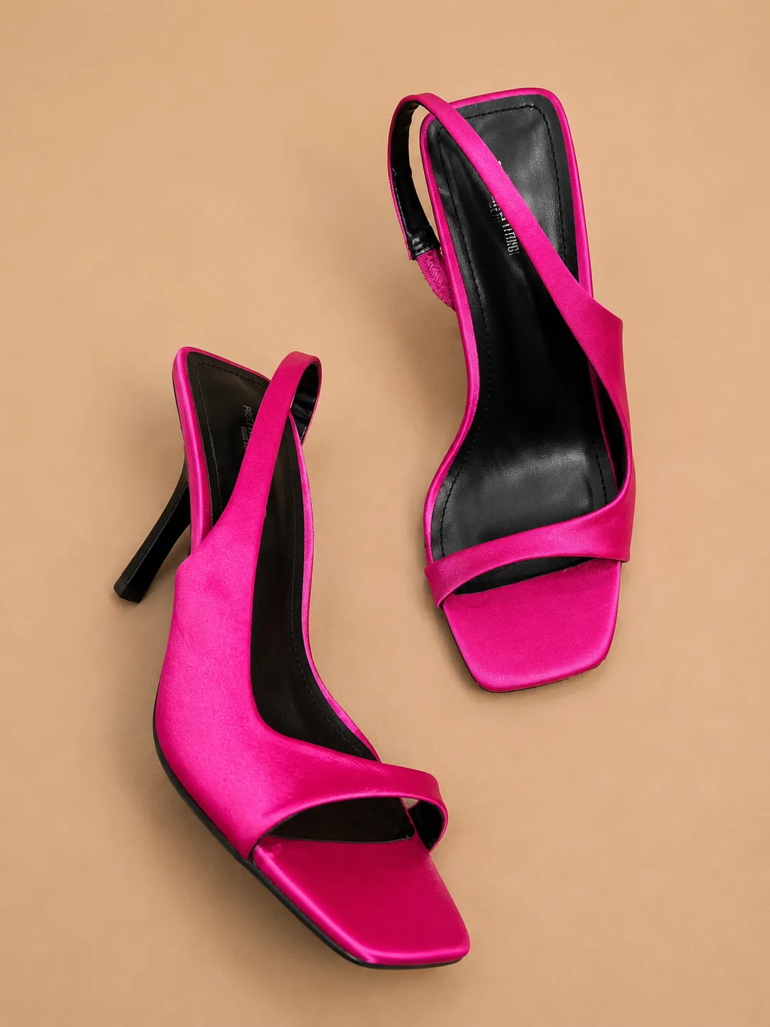 Sandales à Talon Fuchsia Satinées