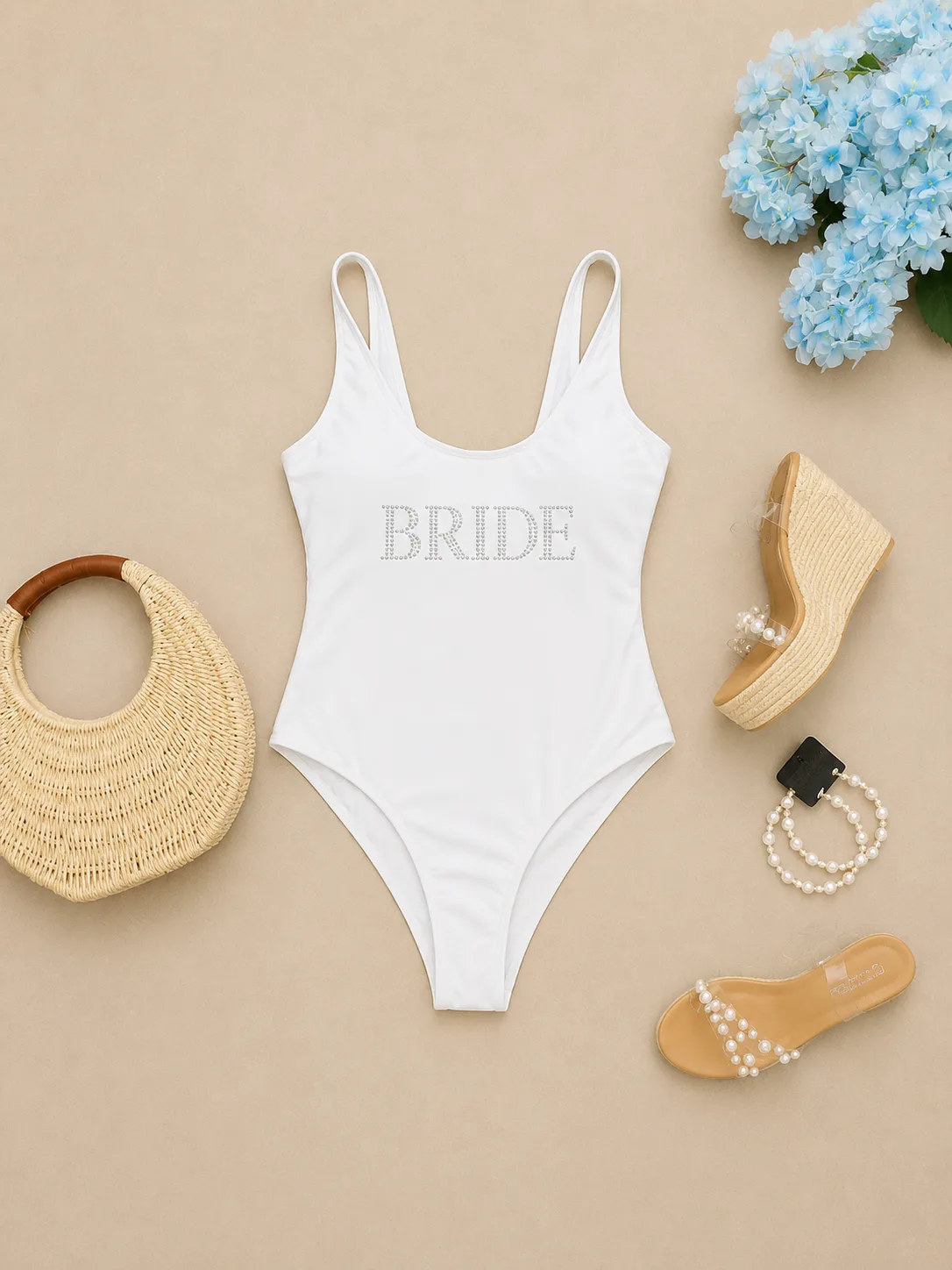 Maillot de bain une pièce blanc "BRIDE"