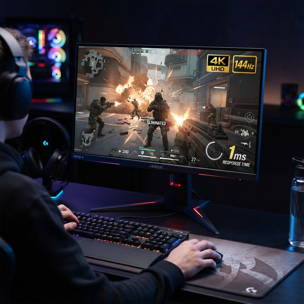شاشة ألعاب بدقة 4K مقاس 27 بوصة