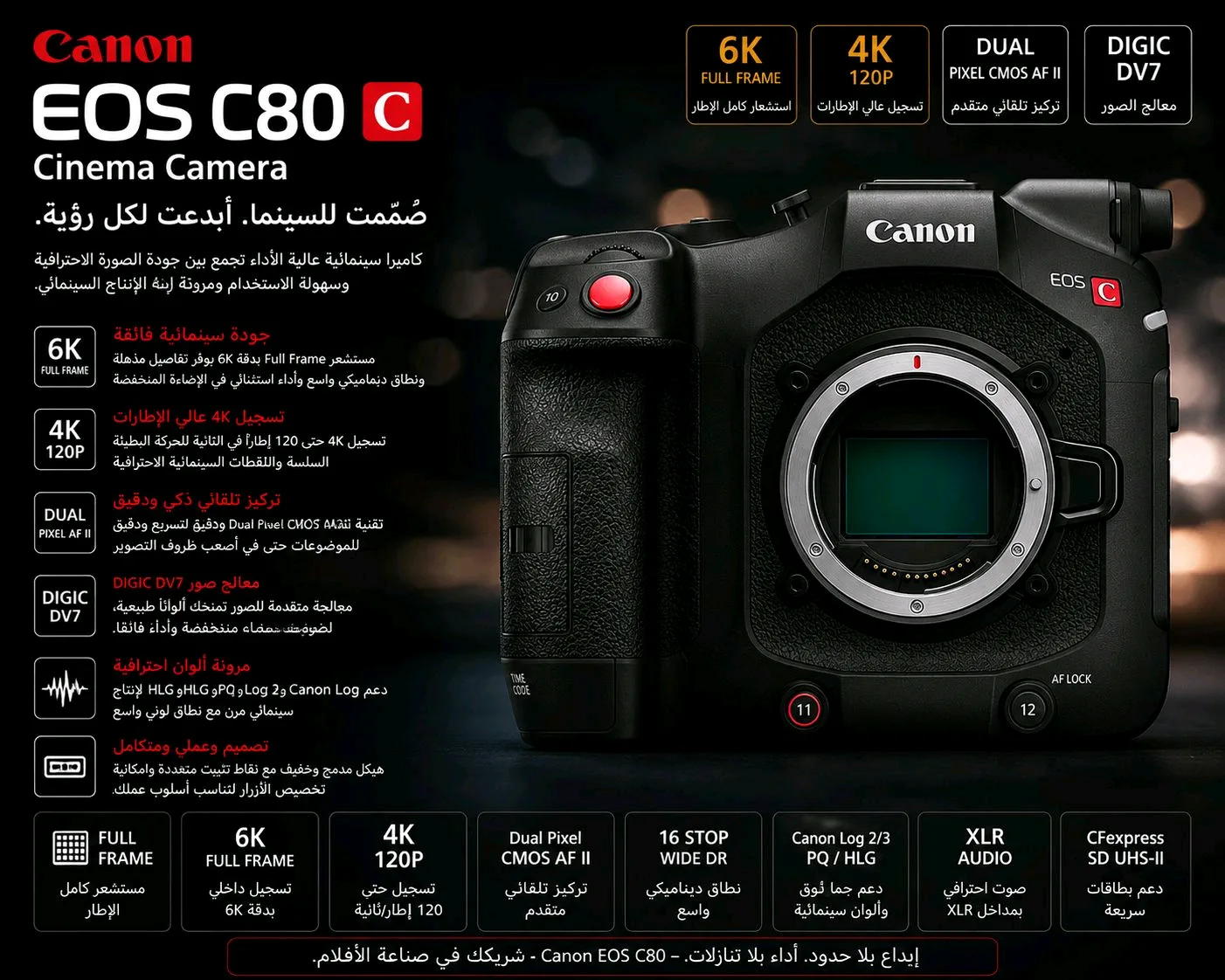 كاميرا كانون EOS C80 Cinema Camera