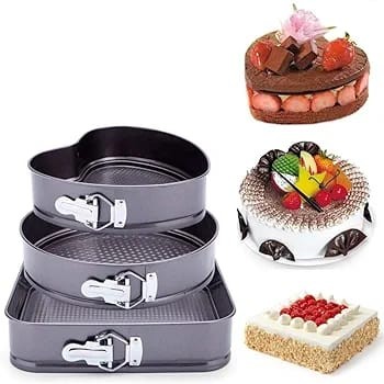 High Quality Nonstick 3pcs cake Mould/Baking Tins