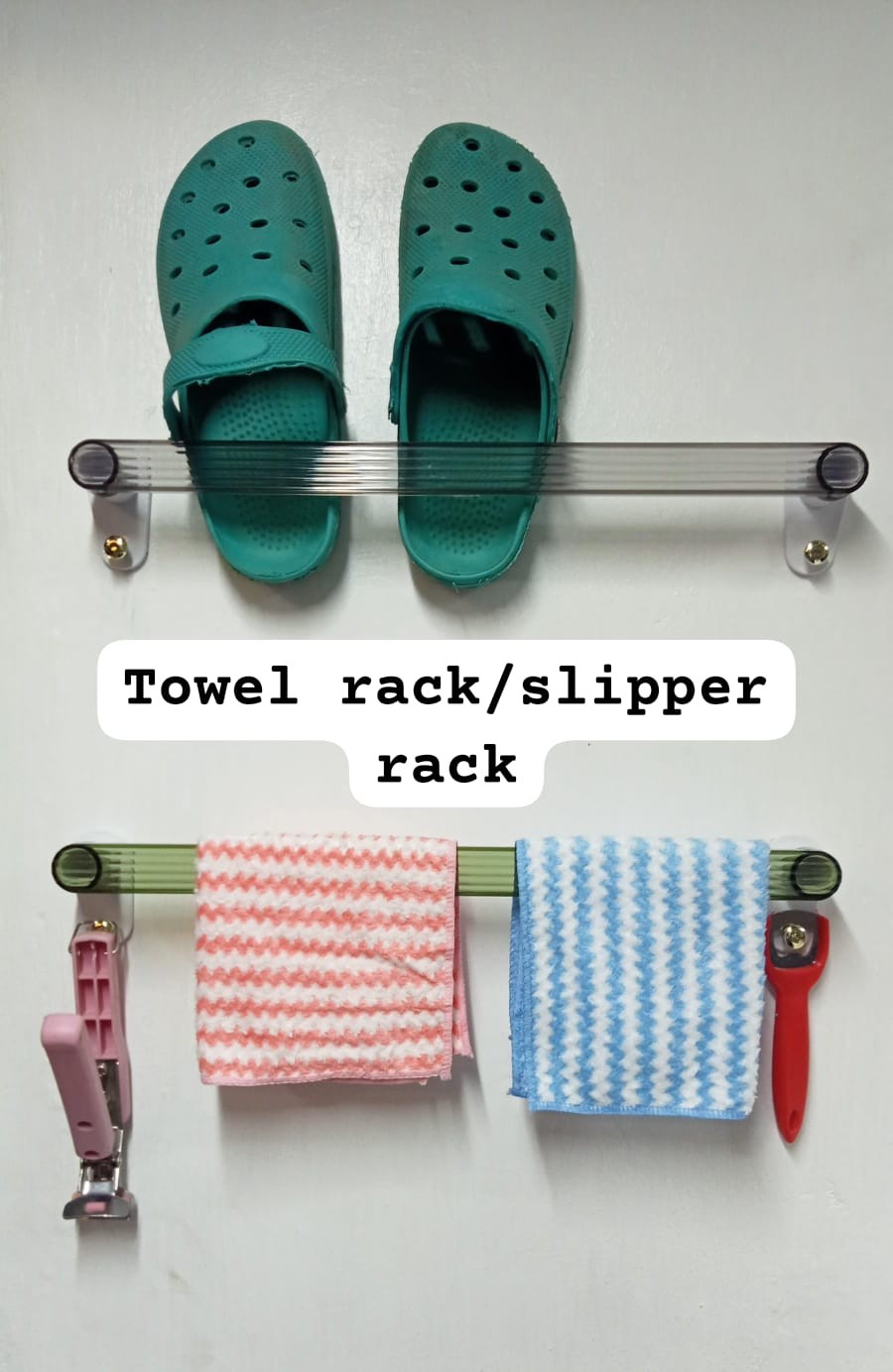  Self Adhesive Double Pole Towel Holder