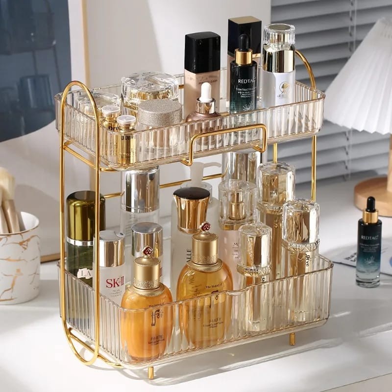 Acrylic Double Layer Cosmetic Organizer