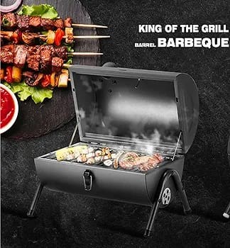 Barrel Barbecue Grill Table