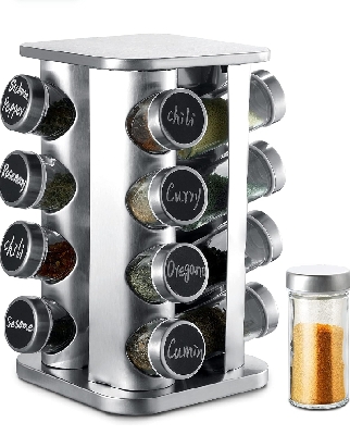 12pc 360 degrees rating carousel spice rack