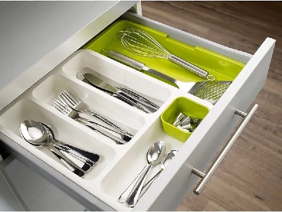 Wide cutlery Drawer store organizer